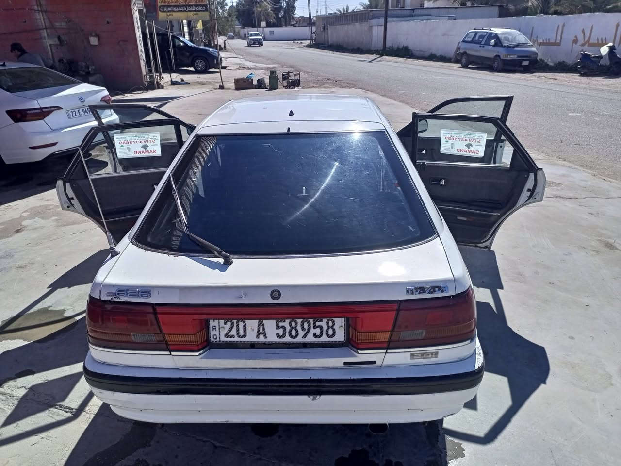 السلام عليكم ورحمة الله وبركاته
مازدا ياباني حجم 626 مكينه 8 باخ نوزل موديل 1995 رقم ديالى دولي سنوية لغاية 2028 اخوان سيارة مكينه وكير بالشرط مكينه لاتنقيص ولاتبخير كير عادي كير ع النمرة الخامسة تصير بي ونه خفيفة وتختفي بالمعدل اخوان السيارة بلادية بدون ضربة بدون حادث بدون صبغ وبدون معجون فقط صبغ مكانات واضح بالسونار  عضمتها وتكمها تخبل اصفاحها موس الكهربائيات كلها شغالة لايت عالي ناصي اشاير دبل اشارة ستاب لايت سكنات كلشي شغال ماسحات امامي وخلفي شغالات كيجات كلها شغالة فقط كيج البانزين يحتاج طوافة تدفئة شغالة فول اصل تبريد ولكن غير شغال مسجل بلاتوث اربع سماعات جدد صوت فول  صدر امامي خلفي فوك النص عمر تخم تاير نضيف تخم ويل كب نضيف السيارة بيها خياسات قليلة  سيارة جاهزة ومال جناي وشرط التحويل والوكالة  اخوان كلشي ذاكرلك بالمنشور اقرة المنشور وخابر السعر 36 وبيها مجال بسيط مكان السيارة ديالى دلي عباس قرب جسر الدواليب ***********///***********
