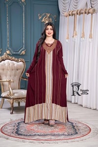 دشداشة كشمير ايطالي • قياس L-3XL • اسود ماروني