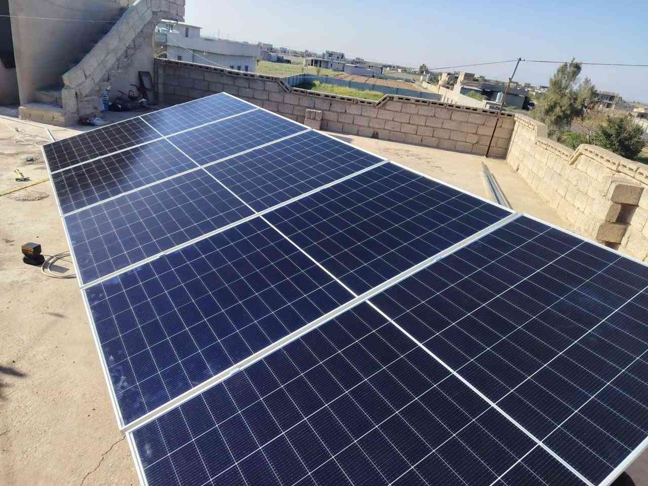 تم بحمد الله تجهيز و تنصيب منظومة 10 امبير نهاري 8 امبير ليلي
تم تجهيز و تنصيب منظومة طاقة شمسية متكاملة  للاخ عدي  قرية شريعة
مكونات المنظومة 
الواح  فلاديليفيا 600 واط ضمان 15 سنة 
انفيرتر رايزنگ 6 كيلو واط ضمان سنتين 
بطارية ليثيوم SKE 10 كيلو ضمان 5 سنوات 
قواعد حديد مغلون ميكانو 2 ملم تارس
و تثبيت الألواح ب كلامبات 4 ملم
للاستفسار زوروا موقعنا 
كركوك شارع القدس 
العباسي الشارع العام محلات ضرغام الصكر 
او الاتصال على الارقام ***********
***********
