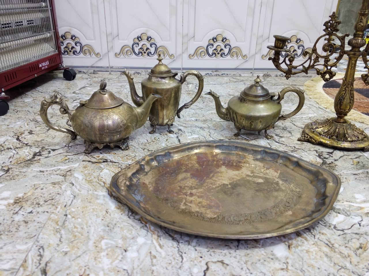 سلام عليكم انتيكات تحفيات وزنهن 7 كيلو ومثرامه نضيفه شغاله للبيع سعرهن 125 شراي اتصل 
*********** مكاني بغداد مدينه الصدر.
