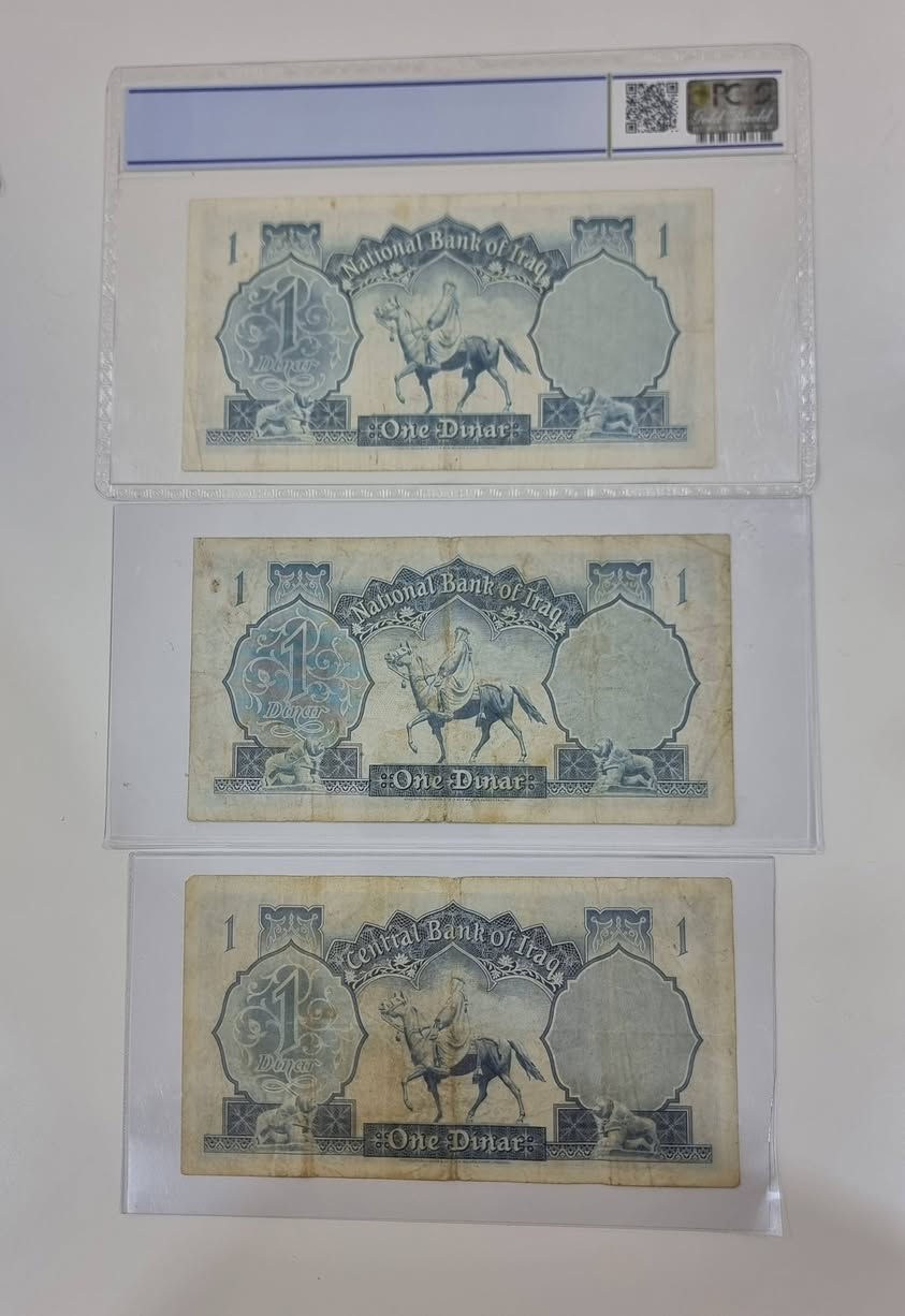 مزاد ...
دينار ملكي اصدارات وحالات مختلفة  كالأتي : 
1- دينار ملكي مقيم (20) بدون ملاحظات الحالة جيدة جدا الاصدار الثالث للمصرف الوطني العراقي ويعتبر الإصدار السادس للملك فيصل الثاني 1955 .
2-  دينار ملكي الاصدار الثالث للمصرف الوطني العراقي ويعتبر الإصدار السادس للملك فيصل الثاني 1955الحالة جيدة جدا رقم جميل يحتوي على (99)
3-دينار ملكي الاصدار الثاني للبنگ المركزي  العراقي ويعتبر الإصدار الثامن للملك فيصل الثاني 1959 الحالة جيدة جدا رقم جميل يحتوي على (66)
يفتح المزاد ب1دولار وينتهي المزاد حين وصول البند السعر المناسب او لغاية الساعة العاشرة مساء يوم الأثنين على من يرسو علية المزاد التواصل خاص او الاتصال على الرقم لغرض تثبيت الحجز  *********** ضياء المالكي 
توصيل مباشر لكافة المحافظات 
ملاحظة يسحب البند اذا لم يصل للسعر المطلوب ...
