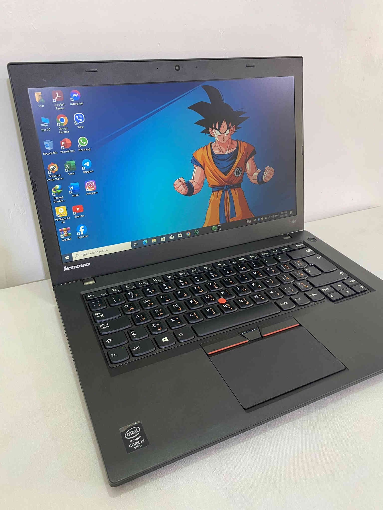 🖥️ Lenovo ThinkPad T450 🔥

💼 جهاز عملي وقوي مناسب للدراسة👨‍🎓، الأعمال🖥️، والمونتاج الخفيف👨‍💻!

 🤍💙 المواصفات💙🤍

🌬️ المعالج: Intel Core i5 الجيل الخامس (U)

🧠 الرام: 8GB DDR3

⚡ التخزين: 256GB SSD – سرعة عالية في التشغيل والبرامج

💻 الشاشة: 14 إنج

🎮 كرت الشاشة: Intel HD Graphics (4GB مشاركة)

🧳 هيكل متين وخفيف… معروف بقوته من فئة الـ ThinkPad

🫧🫧🫧🫧🫧🫧🫧🫧🫧🫧🫧🫧🫧🫧🫧🫧🫧🫧

💰 السعر: 200 ألف دينار فقط. 

🚙 يتوفر خدمة توصيل لجميع المحافظات.

🩵 بغداد 5 ألف دينار فقط. 
🩵 محافظات 6 ألف دينار فقط.

🫧🫧🫧🫧🫧🫧🫧🫧🫧🫧🫧🫧🫧🫧🫧🫧🫧🫧

📑 ضمان لمدة عشره أيام من تاريخ الإستلام.

☎️ للحجز والاستفسار يرجئ شالتواصل على الواتساب أو المازنجر***********

🫧🫧🫧🫧🫧🫧🫧🫧🫧🫧🫧🫧🫧🫧🫧🫧🫧🫧

🖥️ مكتب النبأ لتجارة لابتوبات المستعملة وقطع الغيار.

⏰أوقات العمل من 4 عصرا الى 12 مساء.
