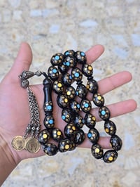 اخوان نارجين طبيعي قديم جداً 33خرزة كركوشة فضه عيار نازل وزن القطعه 16...