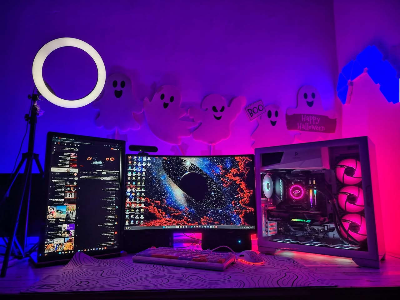 السلام عليكم للبيع
معالج : 8 3950 R9 كرت : AMD 6600XT 
مذر بورد : MSI TOMAHAWK B550 اور سبلاي : GIGABYTE 1000W رامات : 3200 CORSAIR 32 16x2 تخزين :M.2 1 TB/M.2 512/ HHD 1 TB مبرد مائي : DEEPCO0L 3FAN كيس :P120 CRYSTAL WHITE
ندوز : 11 أصلي 
 شاشه Samsung odyssey G5 2k 165HZ

و شاش ثاني 1080.60 اطار

سماعة لوجيتك G533 واير لس ماوس ستيل سيريس 3 RIVAL اير لس كيبورد ستيل سيريس 3 APEX سبيكر لوجيتك 7207 بلوتوث مايك خارجي FIFINE A6T جوستك فانتك FANTECH EOS PRO ستاند شاشات ثنائي ماوس باد عدد 1

قطع نظيفة فحص وضمان اي صور للقطع او استفسار متابع تعلیقات او خاص ملاحظة أسعار قابلة للتفاوض للمشتري


**إذا كنت صاحب هذا الإعلان وتريد حذفه لأي سبب، رجاءا أرسل رسالة إلى الدعم الفني**