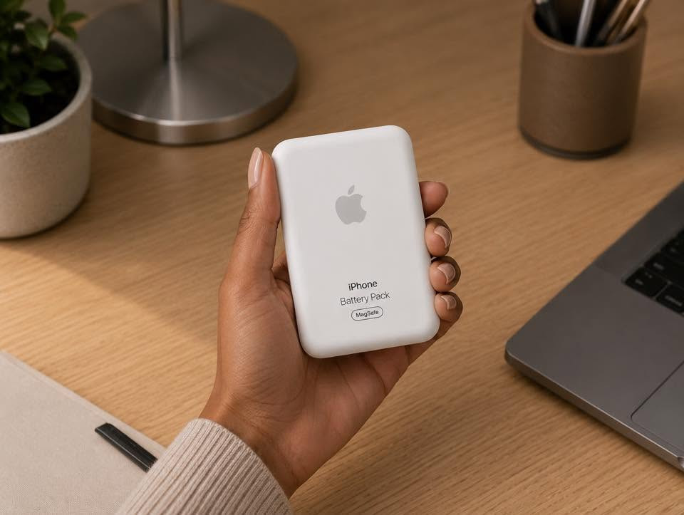 مع MagSafe Battery Pack 
راح تبقى مشحون وين ما تروح. تصميم أنيق وخفيف يلتصق بالموبايل مغناطيسياً بكل ثبات ويمنحك طاقة إضافية وقت ما تحتاجها

للحجز دايركت✉️.


**إذا كنت صاحب هذا الإعلان وتريد حذفه لأي سبب، رجاءا أرسل رسالة إلى الدعم الفني**