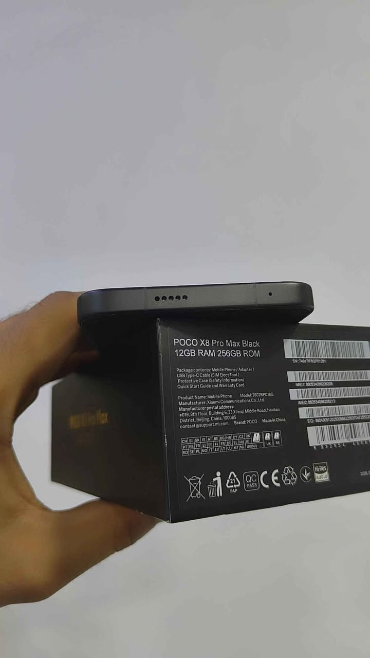 السلام عليكم للبيع POCO X8 PRO MAX استخدام اسبوع فقط تكدر تكول جهاز جديد حالة حال جديد بعده بضمان الوكالة بطارية 100% عدد دورات الشحن 10 كامل كل ملحقات الوكالة ذاكرة 256 عشوائية 12+12 جهاز عملاق بالمواصفات السعر  625 الف وبي مجال قليل مكاني البصرة *********** البصرة, العراق
