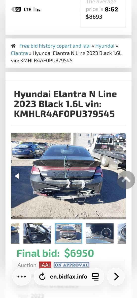 � للبيع: هيونداي النترا N Line 2023

السيارة بحالة ممتازة جداً ماشيه 60الف ك✨
🔹 موديل: 2023
🔹 الفئة: N Line (سبورت)
🔹الظرر فقط بارد بالجنطه بدون ايرباك
🔹 صبغ وكالة
🔹 محرك قوي وأداء رياضي
🔹 ناقل حركة أوتوماتيك
🔹 شاشة كبيرة + كاميرا خلفية
🔹 فتحة سقف + بصمة تشغيل
🔹رادار امامي خلفي جانبي 
🔹كشنات كهربائي + تدفئه
السيارة استخدام شخصي ونظيفة جداً، ما تحتاج أي صرف 🚫🔧

📍السيارة موجوده ب كربلاء
💰السعر: 170$ 

📞 للتواصل خاص أو اتصال على الرقم:
***********
