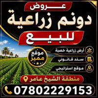 يوجد 13دونم العنوان التاجي منطقة الشيخ عامر #تصلح_تكون #شاليهات #مزاع_...
