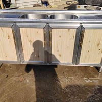 سنك اسباني • حوضين • ستانلس ستيل