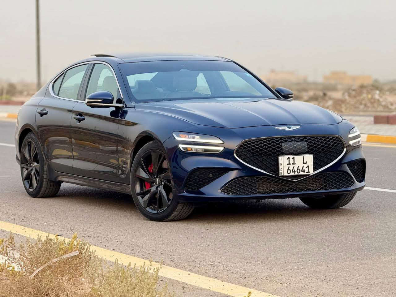 جينيسيس G70 موديل 2022
فئة بريستيج أعلى مواصفة
 *********** 

المحرك: V6 سعة 3.3 توين تيربو السعر 198 ورقه 
الدفع: خلفي
الممشى: 81ألف كم

حادث صفحت السايق 

مغلفة نانو 

المواصفات والتجهيزات:

• فتحة سقف بانوراما
• بصمة تشغيل
• تشغيل عن بعد
• كشنات ميموري سيت
• كشنات تدفئة وتبريد
• ستيرن كهربائي مع هيتر
• 5 وضعيات قيادة
Eco - Comfort - Sport - Sport Plus - Custom
• گزوز رياضي بلاد الصوت
• Auto Hold
• شحن وايرلس
• سستم سماعات Lexicon
• داتاشو
• داخل أبيض جلد بقلاوة
• سقف كنتارا شامواه
• كاميرات جانبية تظهر داخل العداد مع الإشارة
• شاشة كبيرة
• عدادات ديجيتال
• رادارات أمامية وخلفية وجانبية
• 6 كاميرات 360 درجة
• حساسات أمامية وخلفية
• نظام تحديد المسار
• دسكات بريمبو
• مرايا شفط مع إشارة وتعتيم
• لايت LED أمامي وخلفي
• دخول ذكي مع إنارة ترحيب
• قيادة ذاتية
• مثبت سرعة مع تحديد مسار
• تحذير فتح الباب عند وجود سيارة قريبة
• قطعتين تبريد
• كشن السائق حضن بوضعية Sport و Sport Plus
• ماسحات أوتو تتحسس المطر
• ترحيب شعار Genesis
• نقطة عمياء
• شفتات ستيرن
• هيتر بالمرايا
