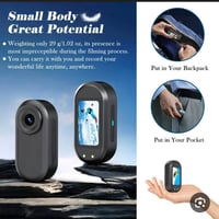 كامرة الإبهام • صغيرة للجيب • بطارية قابلة للشحن