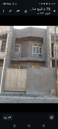 للبيع بيت زراعي 100م طابقين 3 غرف منام الدوره شارع 60 قرب جامع توبان  ...