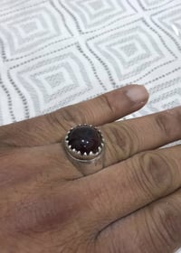 خاتم عقيق كرزي • قياس ٢٢/٢٣ • صياغة يدوية