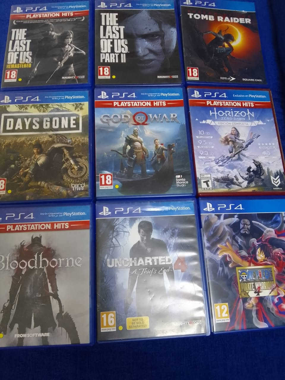 السلام عليكم  اقراص بلي  4  وأكس بوكس للبيع


**إذا كنت صاحب هذا الإعلان وتريد حذفه لأي سبب، رجاءا أرسل رسالة إلى الدعم الفني**