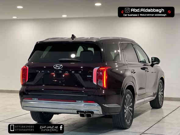 هيونداي باليسيد كلكرافي 2024 ماروني
‏Hyundai Palisade, Calligraphy
 تجي اعلى فئة بالبليسايد 
فول مواصفات 1/1 
ماشية 12 الف ميل فقط  
محرك 6 سلندر 3.8L 
السيارك كاتى بدون رقم تترقم شمالي 
مكان السيارة دهوك ،
ضرر السيارة ربع  البوند صبغ فقط 
 بدون دواخل ، 
كير و محرك بشرط 
KM8R7DGE8RU649056
السعر : 325$ و بيها مجال
للتواصل : اتصال او واتساب فقط 
***********
***********
