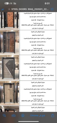 باب تصفيح كامل عازل حرارة وصوت السعر  450,000 قياس 120x210   المواصفات...