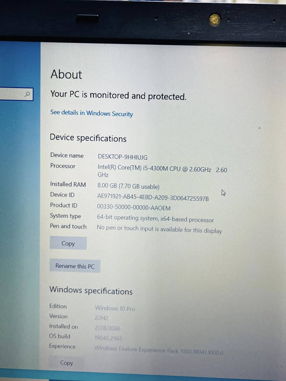 السلام عليكم
لابتوب لينوفو نضيفه مثل مموضح بصور 
ا— i5-4300M
ا— هارد SSD. 256يعني سريع كلشش
ا— ***********
ا— السعر (150) كلشش زين سعر واني متوازي على بيعتها
