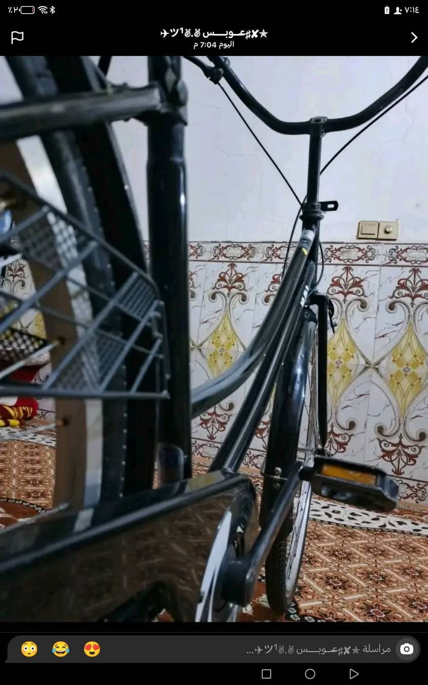 السلام عليكم شباب بايسكل بناتي حجم ٢٦ لون اسود للبيع شركه ان اي تو كامل من جاملاغات  وبريكات السعر 100 وبي مجال اليريده يجي خاص ؟ الاستفسار الرقم ***********
