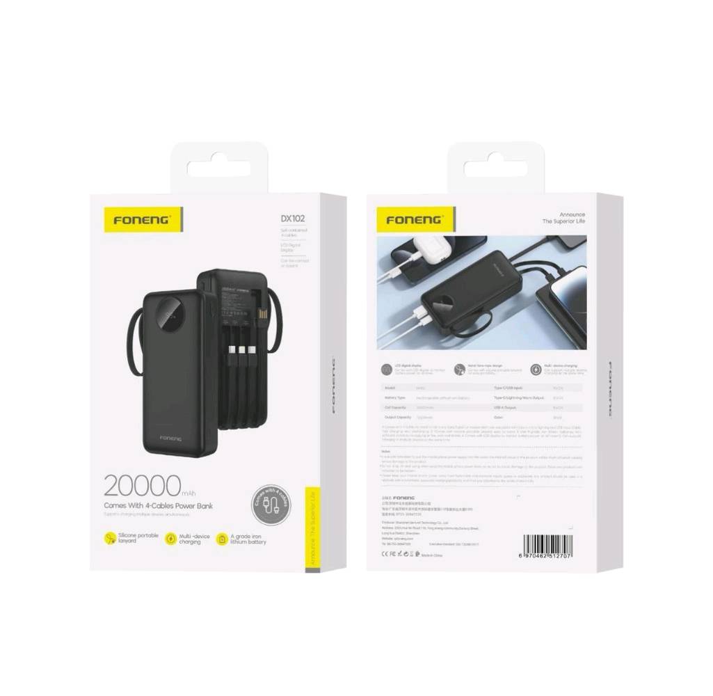 
بنك الطاقة هذا بسعة ٢٠٠٠٠ مللي أمبير/ساعة مثالي للعمل العملي، وللخروج والسفر. 🔋 يتميز بأربعة كابلات داخلية جاهزة للاستخدام، فلا داعي للبحث عن كابل في كل مرة. ✔ سعة كبيرة تسمح بشحن متعدد. ✔ أربعة كابلات داخلية لمختلف الأجهزة. ✔ شاشة رقمية تعرض معدل الشحن. ✔ منفذا USB لشحن جهازين في نفس الوقت. ✔ تصميم متين وخفيف الوزن نسبيًا للاستخدام اليومي. لمشاهدة المزيد من الصور أو التفاصيل، يُرجى إرسال رسالة.

للاستفسار عن السعر، يُرجى إرسال رسالة
الرقم: ***********
التواصل عبر واتساب
التوصيل متاح لكردستان والعراق