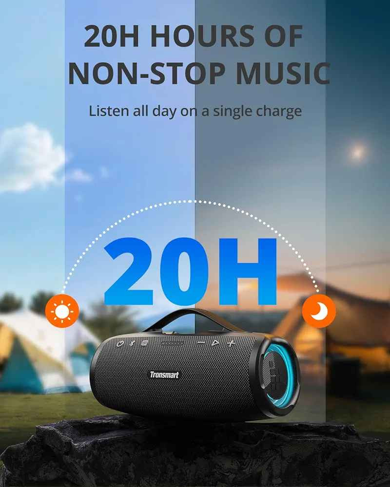 إليك المواصفات الأساسية لسماعة Tronsmart Mirtune S100 
المواصفات التقنية
قوة الصوت (القدرة): 50 واط (نظام صوت 2.1 قناة يشتمل على مضخم صوت بقوة 30 واط ومكبرات تردد عالي مزدوجة بقوة 10 واط لكل منها).
إصدار البلوتوث: 5.3، مع مدى لاسلكي يصل إلى 18 مترًا في المناطق المفتوحة.
عمر البطارية: يصل إلى 20 ساعة من التشغيل المتواصل (عند مستوى صوت 50% ومع إيقاف الإضاءة).
سعة البطارية: 8000 مللي أمبير، وتستغرق عملية الشحن حوالي 4.5 ساعة.
مقاومة الماء: تصنيف IPX7 (تتحمل الغمر في الماء حتى عمق متر واحد لمدة 30 دقيقة). البصرة, العراق


**إذا كنت صاحب هذا الإعلان وتريد حذفه لأي سبب، رجاءا أرسل رسالة إلى الدعم الفني**