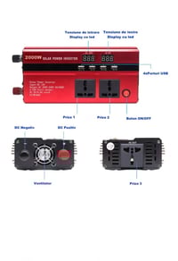 انفرتر • ٢٠٠٠ واط • ١٢فولت→٢٢٠فولت