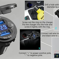 منفذ USB • قارئ فولتية • زر اطفاء وتشغيل