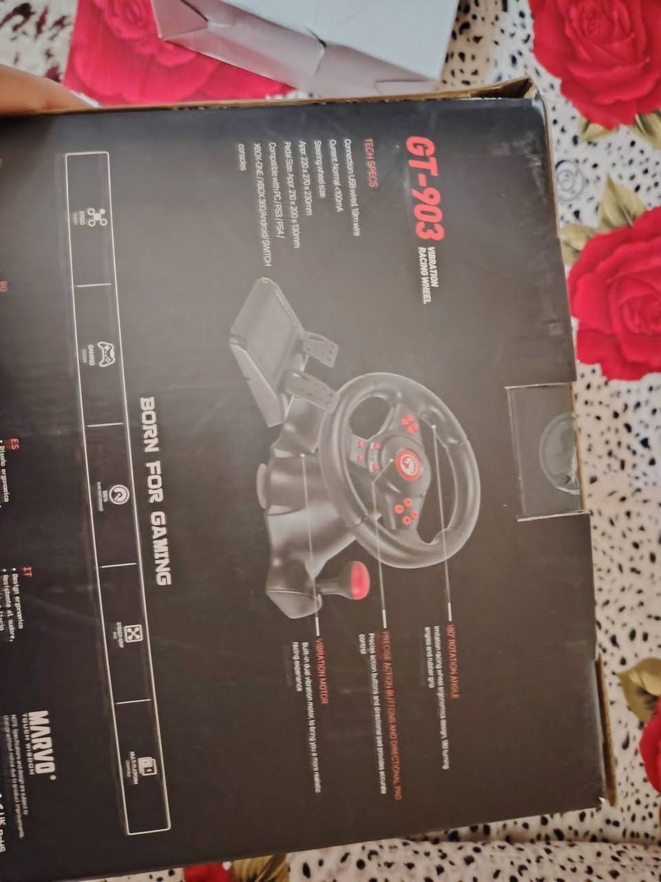 السلام عليكم
للبيع: سيت قيادة Marvo GT-903 + كيبورد (بكامل ملحقاتهم)
الدركسون: Marvo GT-903 (دركسون + دواسات + كير). نظيف جداً، استخدام شهر ونص إلى شهرين، كامل مع الكارتون وشغال 100%.
الأجهزة المتوافقة: يعمل على PC (كمبيوتر ولابتوب)، PS4, PS3, Xbox One, Xbox 360, Nintendo Switch, و Android.
الكيبورد: كيبورد كامل ملحق بإضائة Led (عادي ليس ميكانيكي)، شغال تمام عدا ملاحظة بسيطة (مفتاح Alt اليسار أحياناً يفصل عند الضغط المستمر).
سعرهم كلهم (الكيبورد هدية):
35 ألف (في حال الاستلام من البيت).
40 ألف (مع التوصيل).
الموقع: بغداد.
للتفاصيل الإضافية، تفضل خاص.


**إذا كنت صاحب هذا الإعلان وتريد حذفه لأي سبب، رجاءا أرسل رسالة إلى الدعم الفني**