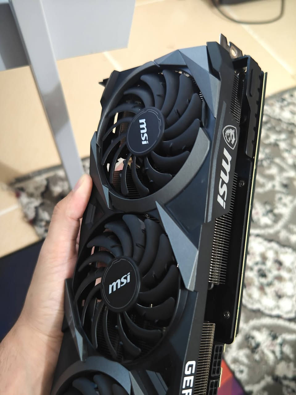 RTX 3070TI 3FAN MSI
كل شي بيه مضبوط، الحرارة والـ FPS بالألعاب، بس مشكلته الوحيدة إنه بين فترة وفترة الشاشة تطفى وترجع أو يرست، فما أعرف شلون يتصلح.

توصيل موجود لكل محافظات 

٣٨٠ الف


**إذا كنت صاحب هذا الإعلان وتريد حذفه لأي سبب، رجاءا أرسل رسالة إلى الدعم الفني**