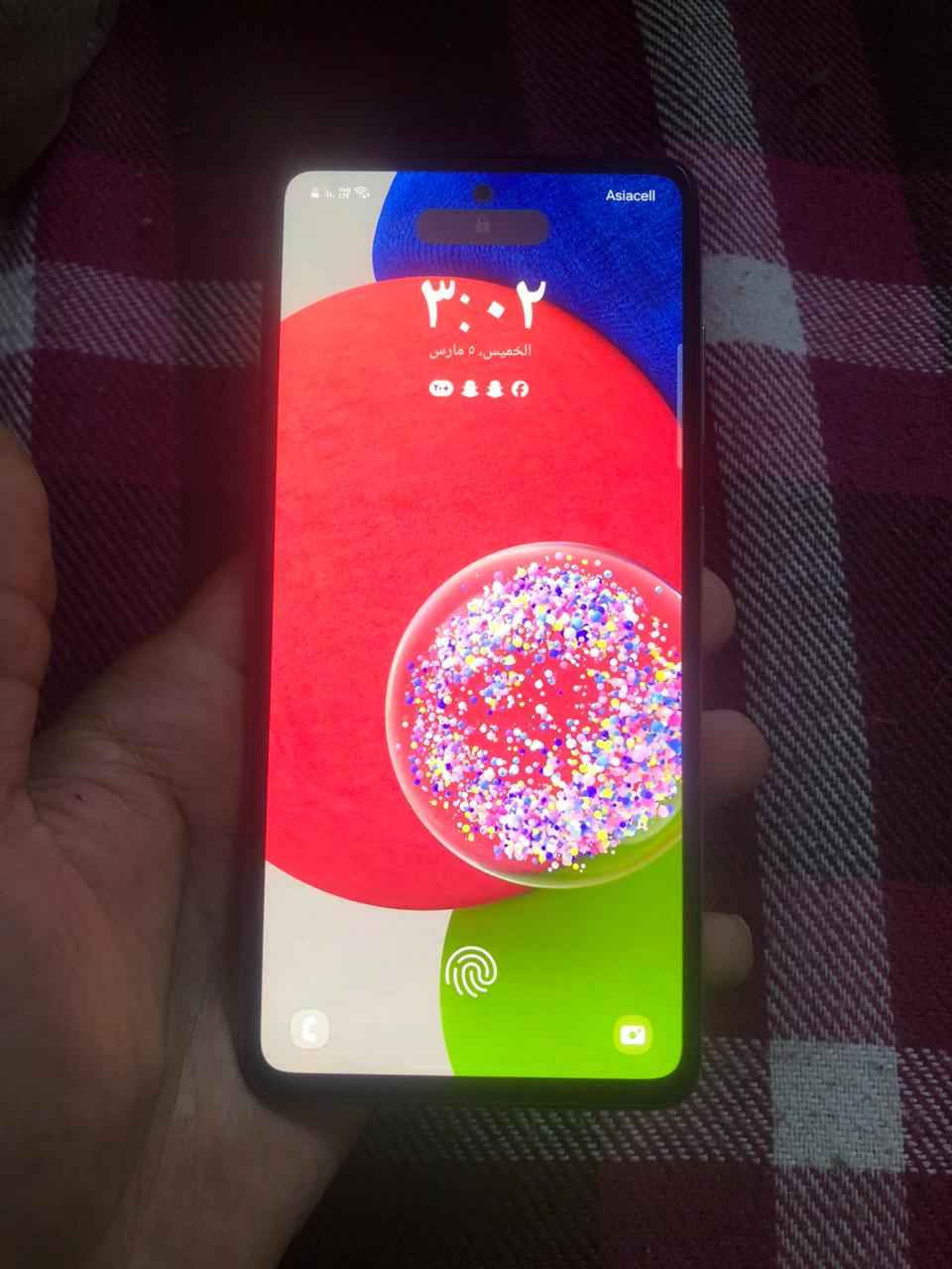 مبايل A52 s5g للبيع ذاكره ٢٥٦ بطاريه ٥٠٠٠ بصمه بلشاشه مكفول من كل شي سعر ٢٠٠ مكان الجسر الدوار مال التاجي رقم *********** بغداد, العراق
