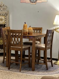 ميز طعام خشب طبيعي زان نظام بار عنوان بغداد. سعر 325 تواصل 07706406504