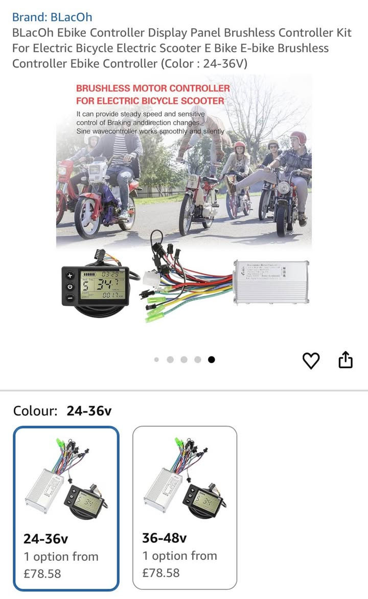 ‎طقم وحدة تحكم (Controller) وشاشة عرض (S866 LCD) مخصص للدراجات الكهربائية (E-bike) أو السكوترات‎ أربيل, العراق


**إذا كنت صاحب هذا الإعلان وتريد حذفه لأي سبب، رجاءا أرسل رسالة إلى الدعم الفني**