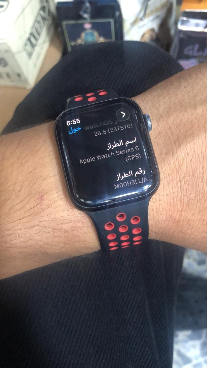 أبل جيل 6 حجم 44m بطاريه 71‎%‎ كامل ملحقات مع سير اصلي غير مستخدم السعر 150 الف *********** بغداد زعفرانيه
