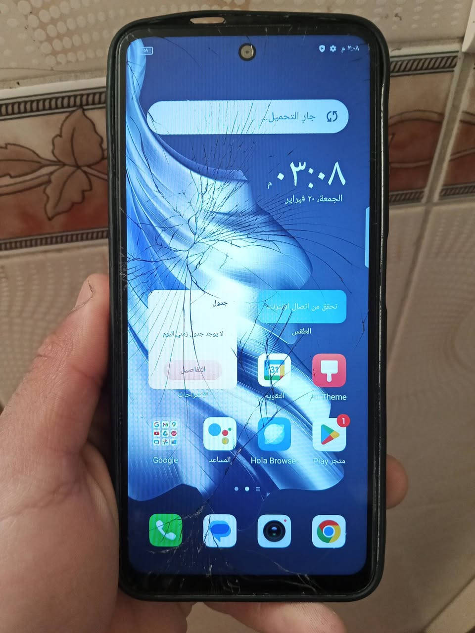 للبيع
#للبيع تكنو سبارك 20  ذاكره 256 العشوائيه 16 للبيع كلشي شغال بس الشاشه  السعر 70و بي مجال للاستفسار خاص او ***********
