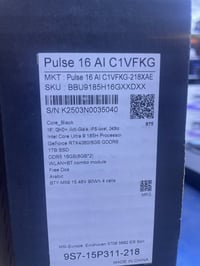MSI pulse ultra 9 185H ram 32G  ssd 1T  RTX 4060  8G  •الشاشة 16 إنج  ...
