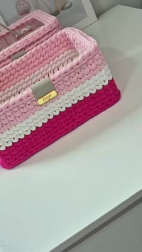 سلال كروشيه • يدوية • ملونة