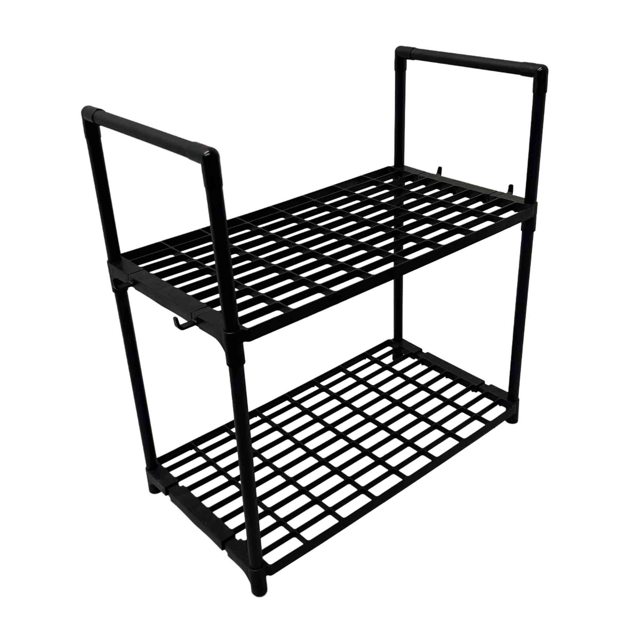 رف مطبخ معدني بطابقين مع خطافات – Kitchen Racks موديل YX9122-2

• رف مطبخ عملي بطابقين مصمم لتنظيم أواني المطبخ، العلب، والأدوات اليومية بشكل مرتب وواضح.

• تصميم بطابقين يوفر مساحة تنظيم أفضل على سطح المطبخ

• مزود بـ خطافات جانبية (J-Hook) لتعليق أدوات الطبخ

• هيكل من أنابيب فولاذية (Steel Pipe)

• مناسب للاستخدام على الطاولة أو سطح المطبخ

• تصميم مفتوح يسهل الوصول للأغراض وتنظيفه

• عدد الطوابق: 2
• العرض: 50.5 سم
• الارتفاع الكلي: 51 سم
• العمق: 27 سم
• ارتفاع الرف العلوي: 18 سم
• ارتفاع الرف السفلي: 32 سم

محتويات العلبة

• 2 × رف معدني (Shelves)
• 2 × أنبوب فولاذي بطول 34 سم
• 2 × أنبوب فولاذي بطول 22 سم
• 4 × أنبوب فولاذي بطول 18 سم
• 4 × وصلات (Connectors)
• 4 × خطافات J-Hook
• دليل تركيب مصوّر بغداد, العراق


**إذا كنت صاحب هذا الإعلان وتريد حذفه لأي سبب، رجاءا أرسل رسالة إلى الدعم الفني**