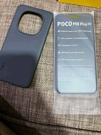 Poco M8 pro ذاكرة 256 رام 8 كامل ملحقات  مشحون 15 مرة فقط جدا نضيف جدا...