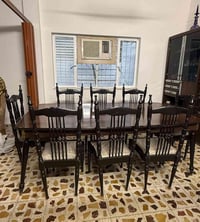 ميز طعام الجم الكبير الملكي و٨ كراسي كلش جديد وصارلة ٥٢ سنة جانت الحجي...