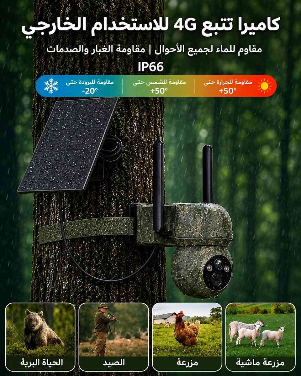 🌾📷 كاميرا مراقبة 4G تعمل بشريحة سيم – الحل الأمثل للمزارع والبساتين 📷🌾

تعبت من السرقة أو عدم متابعة المزرعة؟
هاي الكاميرا راح تريحك 👌

لون شجري مموّه 🌿
يندمج مع الأشجار والطبيعة بسهولة
حتى تبقى الكاميرا مخفية وتعطي مراقبة ذكية بدون ما تلفت الانتباه 👌

✅ تشتغل بشريحة سيم كارت 4G:
ما تحتاج واي فاي ❌
تشتغل بأي مكان بيه تغطية شبكة 📶

☀️ بطارية + طاقة شمسية: 
تنشحن بنفسها وما تحتاج كهرباء نهائياً 
مناسبة للأماكن البعيدة 🌳

🎥 تصوير واضح نهار وليل: 
رؤية ليلية ملونة قوية 🌙
تراقب كل شي حتى بالظلام

🔄 تدوير 360 درجة: 
تتحكم بالكاميرا من الموبايل
تشوف كل زوايا الأرض أو البستان

🚨 تنبيه عند الحركة: 
إنذار حركة يوصل إلك على الموبايل فوراً
أول ما يصير تحرك توصلك رسالة تبقى مطمئن وانت بعيد 📱

💧 مقاومة للمطر والغبار تتحمل الظروف: 
مصممة للاستخدام الخارجي IP66 ☑️
حر☀️ – مطر🌧️ – غبار🌪️
مصممة للحقول والمزارع 🌧️🌞

👨‍🌾 مثالية لـ: ( المزارع • البساتين • الحقول • الحظائر • الأراضي البعيدة • الحلال • الدواجن والاغنام )

📦 سهولة تركيب – بدون تمديدات
ركّبها وخليها تشتغل فوراً ✔️
_____________

الـسـعـر عـرض 60,000 الــف ديـنـار عـراقـي ✅
  
📩 راسلنا الآن والكمية محدودة. 
🔥 الأمان صار أسهل وأذكى واكثر آمان
🔥 راقب أرضك من أي مكان بالعراق


**إذا كنت صاحب هذا الإعلان وتريد حذفه لأي سبب، رجاءا أرسل رسالة إلى الدعم الفني**