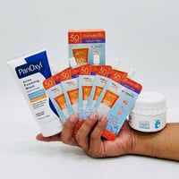 مجموعة ٣ في ١ • تفتيح • واقي شمس SPF50