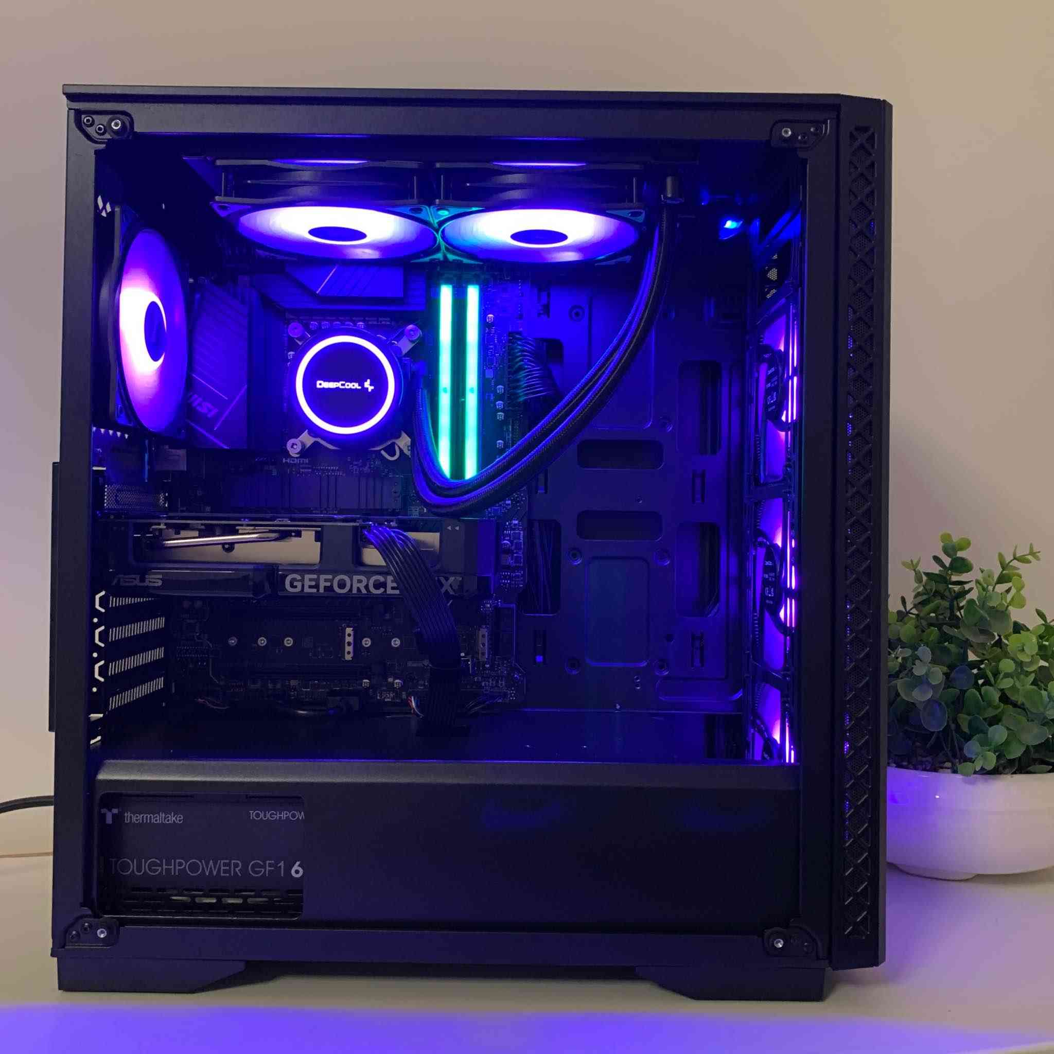 PC Specifications

((CPU)) Intel® Core™ i7-12700KF (12C / 20T)
((CPU Cooler)) DeepCool GAMMAXX L240 ARGB
((MOBO)) MSI PRO Z790-P WiFi
((RAM))CORSAIR Vengeance RGB 32GB DDR5-5200
((SSD)) Crucial P2 1TB NVMe
((GPU)) ASUS Dual GeForce RTX™ 4060 8GB
((PSU)) Thermaltake Toughpower GF1 650W Gold
((Case)) DeepCool MATREXX 50 ARGB 4Fans السليمانية, العراق


**إذا كنت صاحب هذا الإعلان وتريد حذفه لأي سبب، رجاءا أرسل رسالة إلى الدعم الفني**
