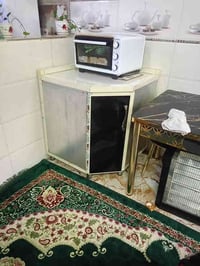 كاونتر تكمة الطول 3متر السنك مرمر طبيعي الملحق الطول 4متر+شفقة فوك الس...