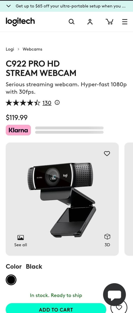 السلام عليكم
Logitech ويب كام للبيع

c922 pro hd stream webcam

1080p 30 fps

720 60 fps

صورتها كلش واضحة و حلوة تفيد جماعة البثوث و صناع المحتوى

اشتريتها قبل شهر استخدام كلش قليل اخت الجديدة

١٢٥ الف

مكاني بغداد الكاظمية
***********
