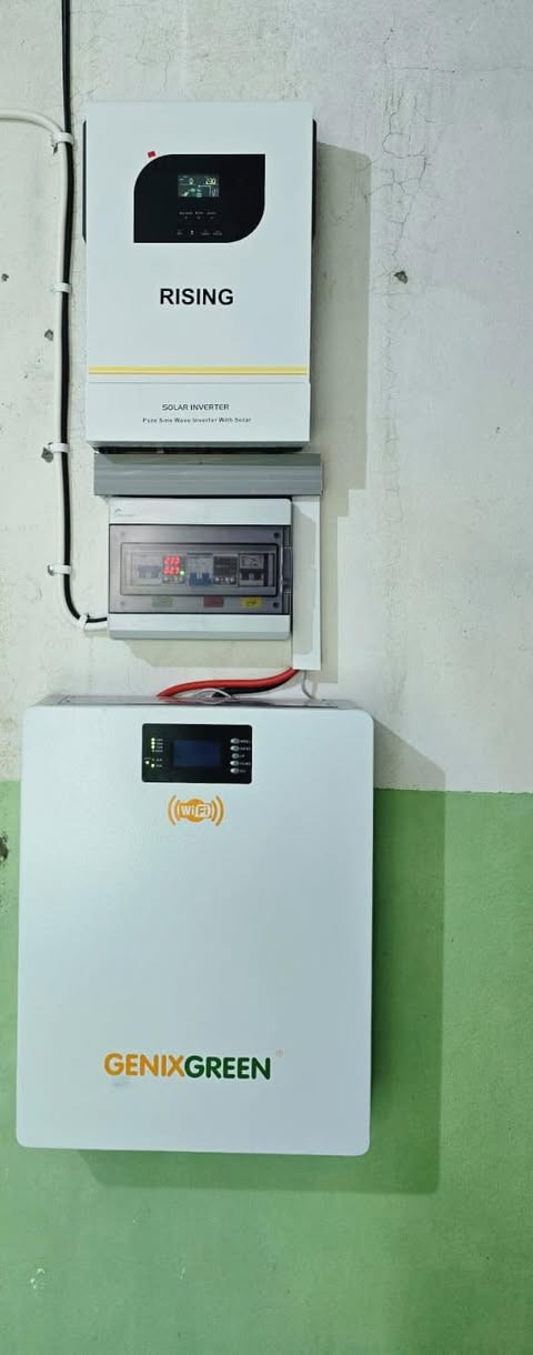 تم بفضل الله تجهيز منظومه بسعه 8 امبير نهاري 5 امبير ليلي قابله للتطوير 20 امبير
انفيرتر RISING سعه 6kw ضمان سنتين
بطاريه ليثوم فوسفات الحديد سعه 5kw ضمان خمس سنوات
الواح جينكو سعه 620w ضمان عشر سنوات  
السعر 2.850


**إذا كنت صاحب هذا الإعلان وتريد حذفه لأي سبب، رجاءا أرسل رسالة إلى الدعم الفني**