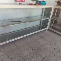 ميز الامنيوم عدد 2 ارتفاع متر وطول 2 متر نضيفات كلش جامهن 6ملم الدرجة ...