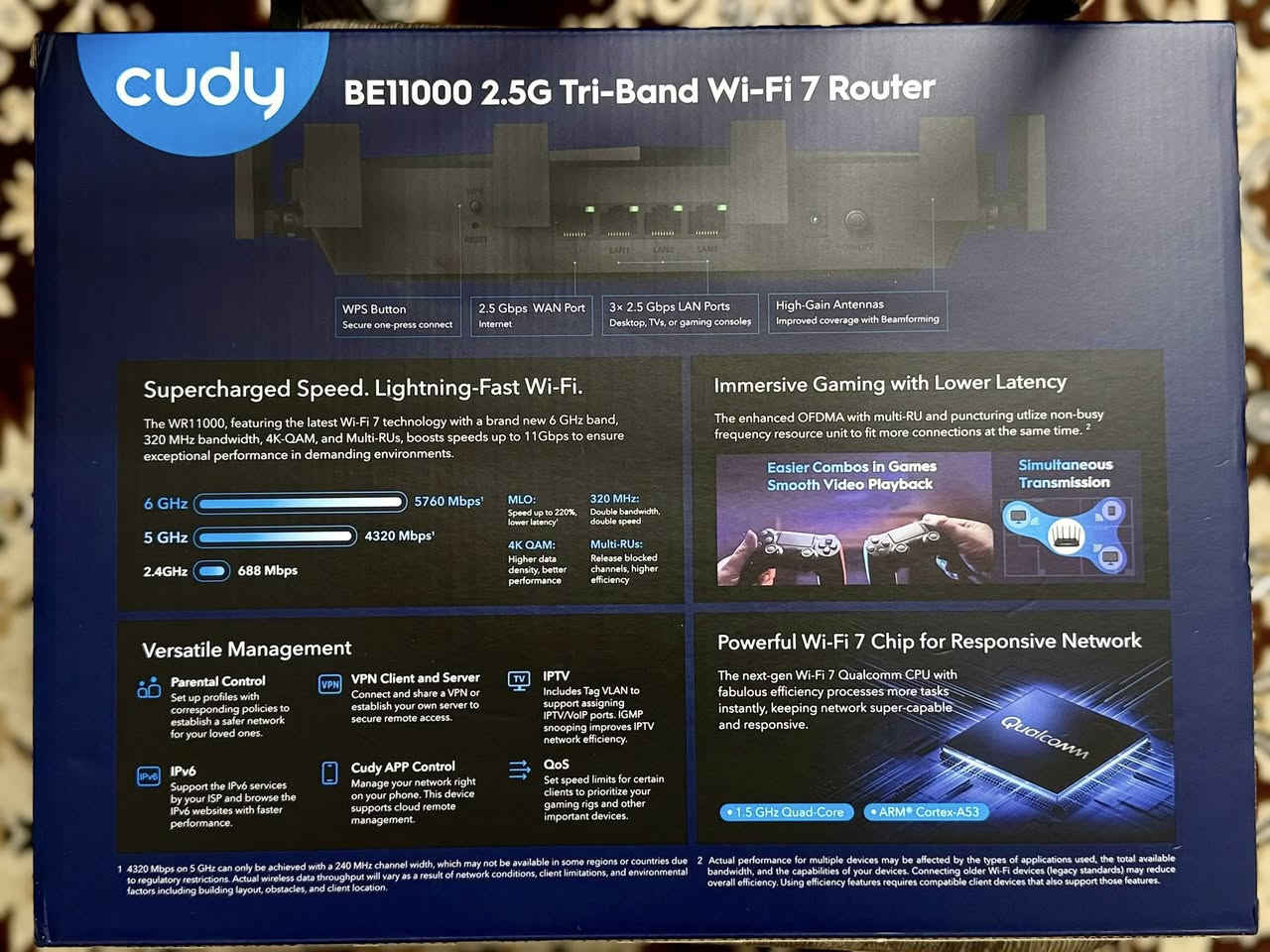 السلام عليكم
راوتر Cudy BE11000 2.5G Wifi 7 للبيع بسعر مناسب جدا
يدعم تقنيه ال Wifi 7 وبمعالج عملاق 
يتحمل ٢٠٠ جهاز

استعمال قليل ٦ اشهر فقط ونظافه ٩٩٪؜
وكل غراضه كاملات مع الكارتون

السعر  115 الف - متوفر قطعتين فقط
العنوان النجف ومتوفر توصيل لجميع المحافظات 🌹


**إذا كنت صاحب هذا الإعلان وتريد حذفه لأي سبب، رجاءا أرسل رسالة إلى الدعم الفني**