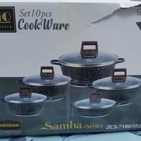 طقم قدور جرانيت • ١٠ قطع • جديد