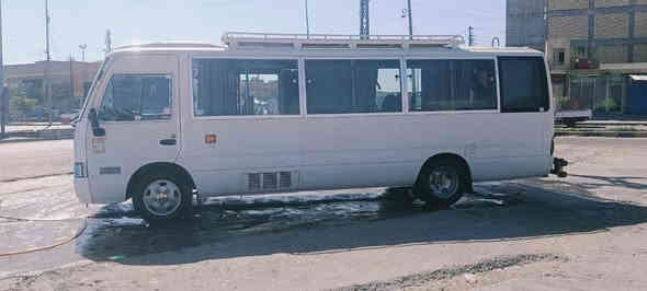 السلام عليكم كوستر 2014 ناصيه السياره مكفوله بس بيها رشه بالبجم كشن عادي تخم تاير برجستون حداديه نص عمر  ***********
