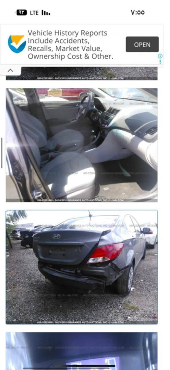 هيونداي اكسنت 2017 امريكي 
حادث مثل ما موضح بالصوره والسونار 
محرك 1600 حداية جديده تخم تايرات جديد 
دوشمه جديد ادامه جديده
شاشة وكاميرا خلفيه جديد 
محرك كير خير من الله 
رقم بغداد انكليزي 

🛑 السعر 100

مكان بسمايا
اببع تحويل ثاني يوم ما ابيع وكاله

رقم 
‭***********
