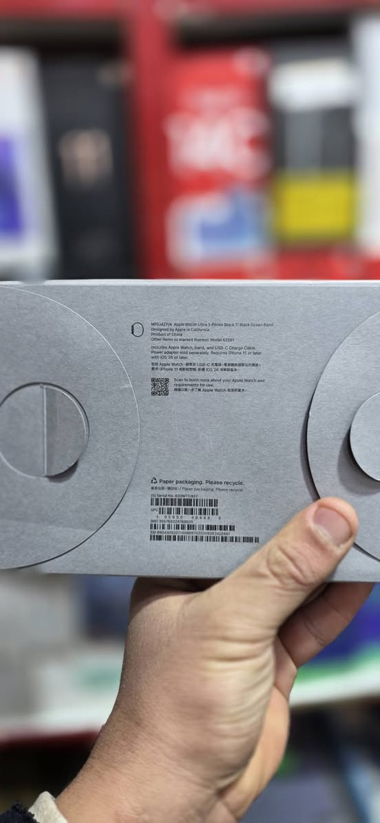 Apple Watch ultra 3
احدث واخر اصدار من ساعة ابل 

الترا الجيل الثالث black 
ذاكره 64g

بطاريه 💯 

داخل الضمان سنه كامله
لون اسود

السعر 885 وسعر الجديده معروف بيش

بابل سوك الحله شارع المكتبات مكتب الماسه للموبايل 
متوفر توصيل جميع المحافظات

***********
***********
